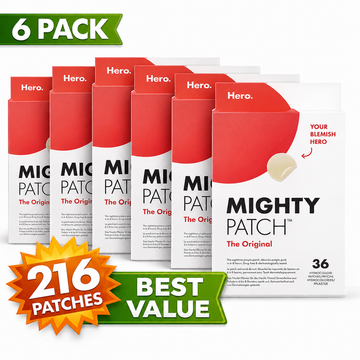6 × Hero Mighty Patch Original –36 Hydrocolloid Pimple Acne Spot Blemish Patches